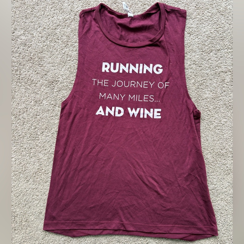 Women's Burgundy Running Tank Top